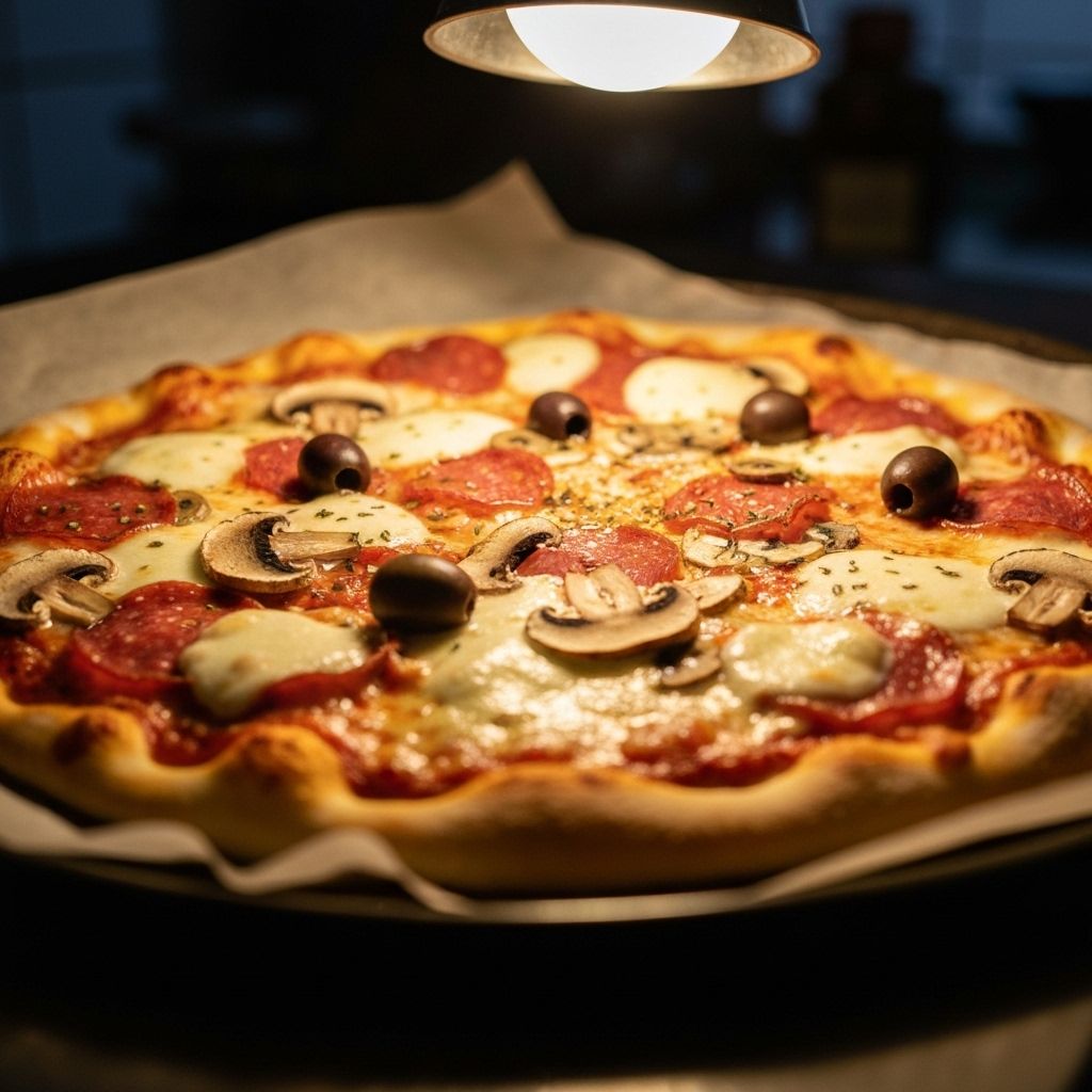 Pizza Margarita artesanal con albahaca fresca