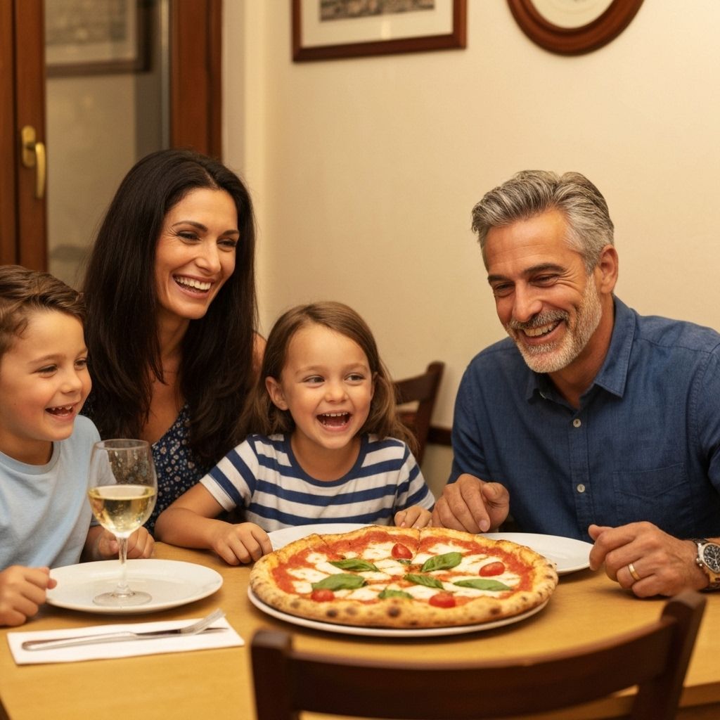 Familia disfrutando en Pizzería Margarita